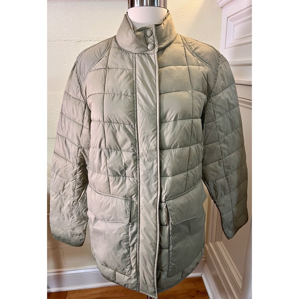 Women's Grayers Paragon Quilted‎ Featherweight Jacket Size M Slate Green